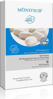 

Mondsub SILK PROTEIN 3D HANGING EARS FACE & NECK FACIAL MASK (40G, PACK OF 2)(80 g)