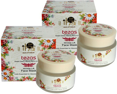 

IHA Ayurvedic Tezas Wrinkle Lift Face Mask - Pack of 2 - Premium Natural(80 g)