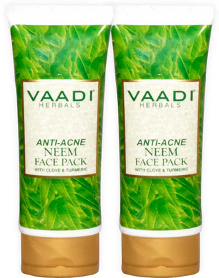 

Vaadi Herbals Anti-acne Neem Face Pack with Clove & Turmeric - Pack of 2(240 g)