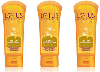 

Lotus HERBALS SAFE SUN DeTAN After- Face Pack (( 100g*3 ))(300 g)