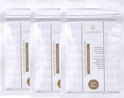 

Glamveda Gold Brightening Mask Pack Of 3(75 g)