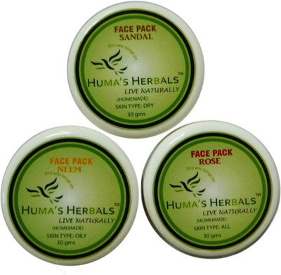 

Humas Herbals Home Made Natural Face Pack Rose, Neem, Sandal(30 g)