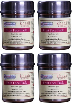 Khadi Rishikesh Herbal Fruit Pack of 4- Face Pack Each(50 g)