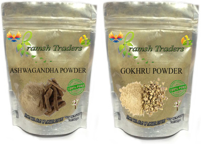 

PRAMSH Ashwagandha Powder 200gm + Gokhru powder 200gm(400 g)