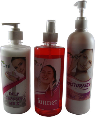 

Ultra Nature Combo of Deep Cleansing Milk, Toner & Moisturiser(1500 ml)