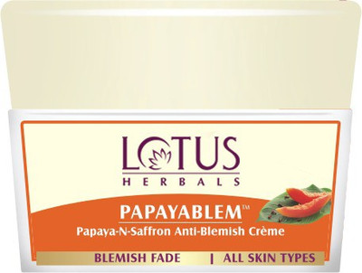 

Lotus Herbals Papayablem Papaya-n-Saffron Anti-Blemish Cream(250 g)