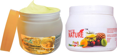 Nice Nature COMBO PACK OF HALDI CHANDAN & FRUIT MASSAGE CREAM(900 g) available at flipkart for Rs.423