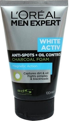 

L'Oreal Paris Men Expert White Activ Anti-spots + Oil Control Charcoal Foam(100 ml)