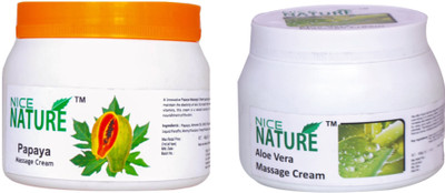 

Nice Nature COMBO PACK OF PAPAYA AND ALOE VERA MASSAGE CREAM(900 g)
