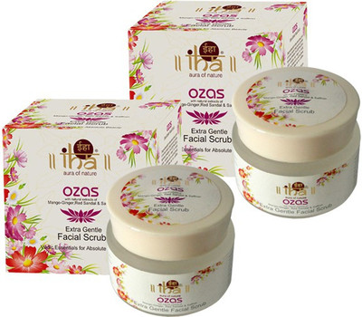 

IHA Ayurvedic Ozas Facial Srub - With Walnut & Turmeric - Pack of 2(80 g)