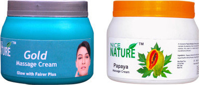 

Nice Nature COMBO PACK OF GOLD AND PAPAYA MASSAGE CREAM(900 g)