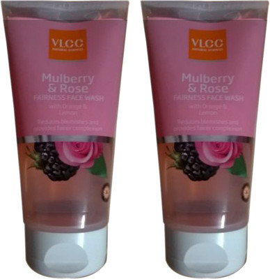 

VLCC Mulberry & Rose Fairness With Orange & Lemon (Pack of 2) Face Wash(300 ml)