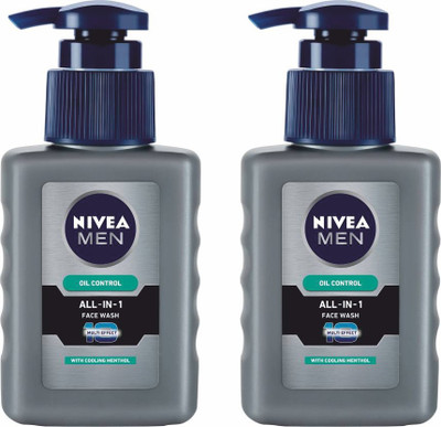 

Nivea All In One Oil Contorl Wash Face Pack Of 2 Face Wash(300 ml)