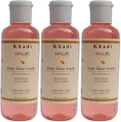 

Khadi Mauri Combo Pack of 3 - Rose Face Wash(630 ml)