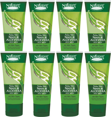 

Nature's Essence NEEM ALOEVERA Face Wash 60ml (Pack of 8) Face Wash(60 ml)