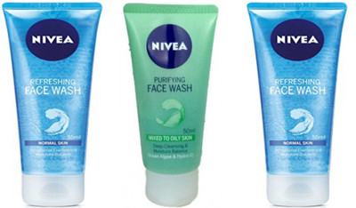 

Nivea Purifying Face Wash-1 & Refreshing Face Wash-2 Pack Of 3 Face Wash(50 ml)