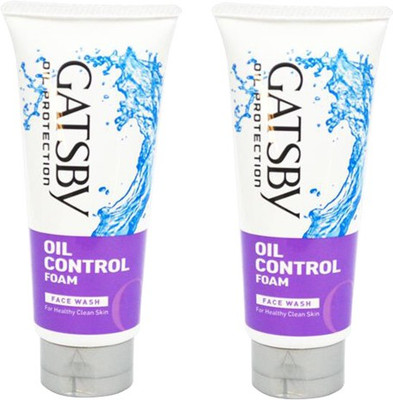 

Gatsby Oil Protection Oil Control Foam Pack of 2 Face Wash(240 g)