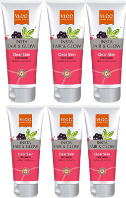 

VLCC Insta Fair & Glow Clear Skin Face Wash Pack Of 6 Face Wash(50 ml)