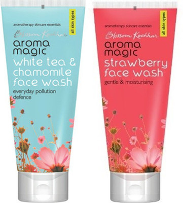 Aroma Magic White Tea & Chamomile ,Strawberry Pack of 2 Face Wash(200 ml) Aroma Magic White Tea & Chamomile ,Strawberry Pack of 2 Face Wash(200 ml)