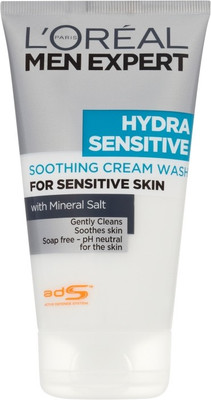 L'Oreal Paris Men Expert Hydra Sensitive Soothing Cream Wash Large Size Face Wash(150 ml)
