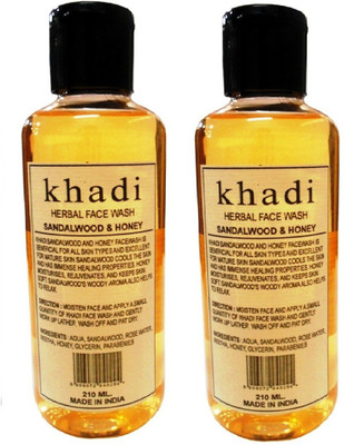 

Khadi Herbal Sandalwood & Honey Face wash- Twin Pack Face Wash(420 ml)