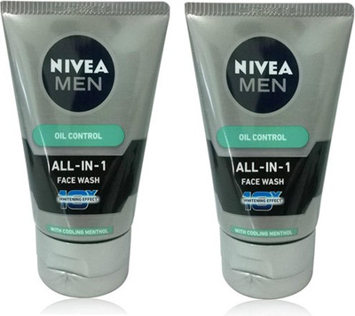 

Nivea Men All in 1 Oil Control Face Wash Pack of 2 Face Wash(200 g)