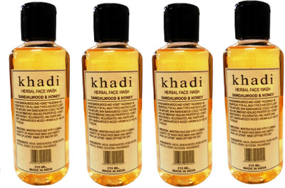 

Khadi Herbal Sandalwood & Honey pack of 4 Face Wash(840 ml)