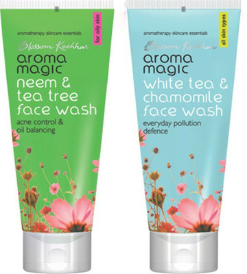 Aroma Magic Neem And Tea Tree ,White Tea & Chamomile Pack of 2 Face Wash(200 ml)