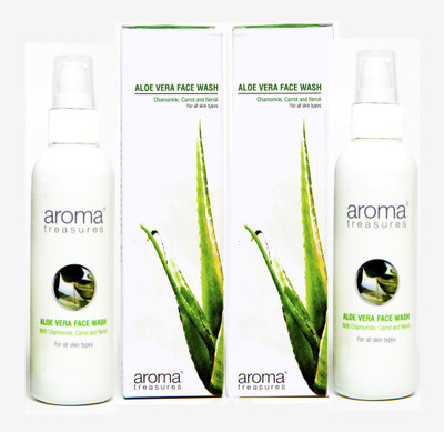 

Aroma Treasures Aloe Vera (100ml )(Pack Of 2) Face Wash(200 ml)