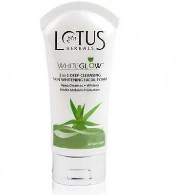LOTUS White Glow 3 In 1 Deep Cleansing Skin Whitening Facial Foam  Face Wash(100 g)