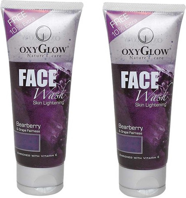 

Oxyglow Bearberry & Grape Fairness Pack of 2 Face Wash(100 ml)