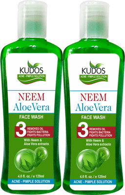 

Kudos Neem Aloevera Face Wash Ayurvedic X2 Pack Face Wash(240 ml)