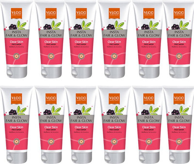 

VLCC Insta Fair & Glow Clear Skin Face Wash Pack Of 12 Face Wash(50 ml)