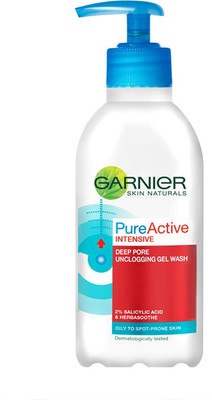 

Garnier Skin Naturals Pure Active Deep Pore Unclogging Wash (Made In UK) Face Wash(200 ml)