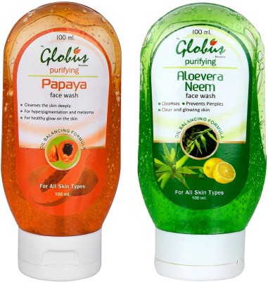 Globus Remedies PAPAYA & ALOEVERA NEEM Face Wash(200 ml)