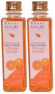 

Khadi Mauri Orange Face Wash - Pack of 2 - Premium Herbal Face Wash(500 ml)