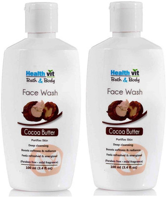 

HealthVit Cocoa Butter 100ml Pack of 2 Face Wash(200 ml)