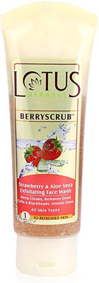 

Lotus BerryScrub Strawberry & Aloe Vera Exfoliating Face Wash(120 ml)