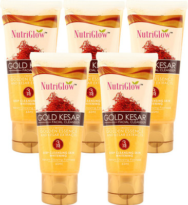 

NutriGlow Cleanser Gold Kesar 65ml(Pack Of 5) Face Wash(65 ml)