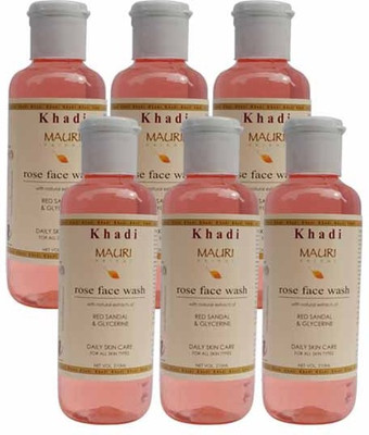 

Khadi Mauri Rose Face Wash - Pack of 6 - Premium Herbal Face Wash(1260 ml)