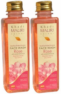 

Khadi Mauri Rose Face Wash - Pack of 2 - Premium Herbal Face Wash(500 ml)