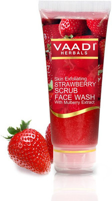 

Vaadi Herbals Value Pack of Strawberry Scrub Face Wash with Mulberry Extract, 4 x 60ml Face Wash(240 ml)