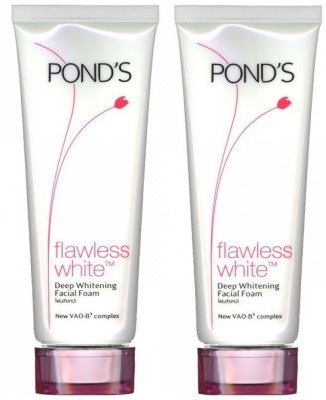 

Ponds Flawless White Facial Foam (Pack of 2) Face Wash(200 g)