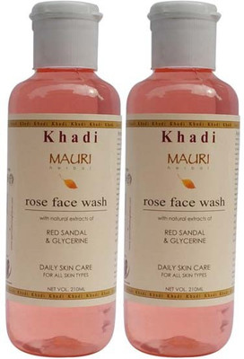

Khadi Mauri Rose Face Wash - Pack of 2 - Premium Herbal Face Wash(420 ml)