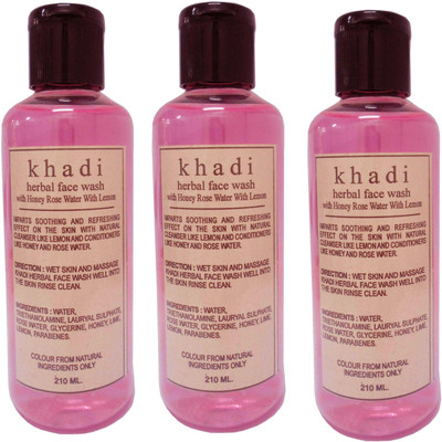Khadi Herbal Honey Rose water with Lemon Face Wash(630 ml)