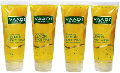 

Vaadi Herbals Value Pack of Honey Lemon Face Wash with Jojoba Beads, 4 x 60ml Face Wash(240 ml)