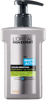 

L'Oreal Paris Men Expert White Active Cooling Serum Foam - Brightening + Oil Control Face Wash(150 ml)