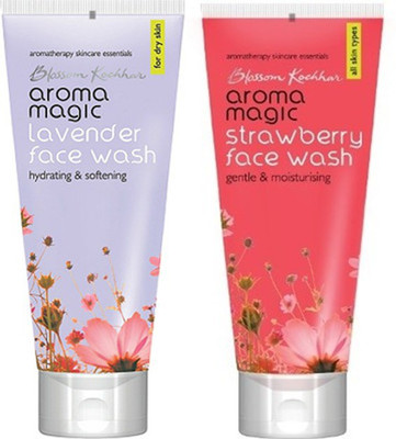 Aroma Magic Lavender & Strawberry Pack of 2 Face Wash(200 ml)