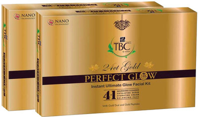 

TBC by Nature 24 Ct Gold Perfect Glow Instant Ultimate Facial Kit 110 g(Set of 2)