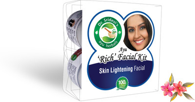 

Dr. Sridevi's Ayu 'Rich' Skin Lightening Facial Kit 200 g(Set of 4)